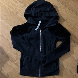 Women's Black Scuba zip up